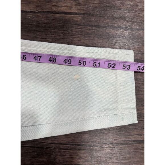 BCBGeneration Light Wash Denim Jumpsuit Scalloped Camisole Sleeveless Size 6 - Picture 12 of 13